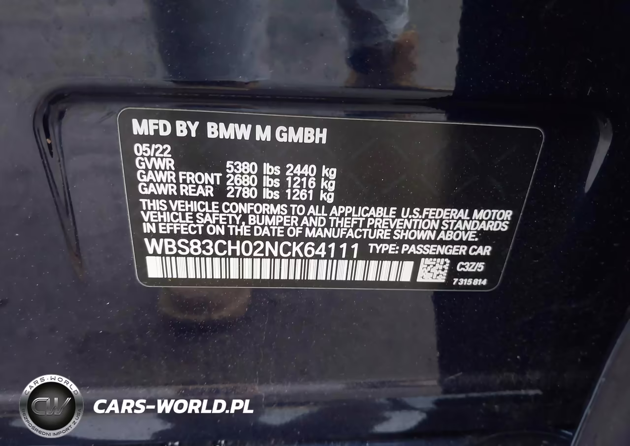 2022 BMW M5 VIN:WBS83CH02NCK64111 - 9