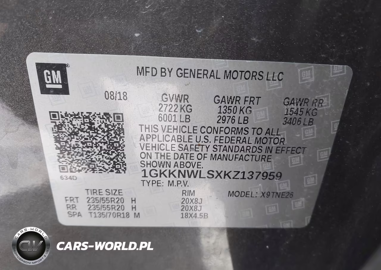 2019 GMC Acadia Slt-2 VIN:1GKKNWLSXKZ137959 - 9
