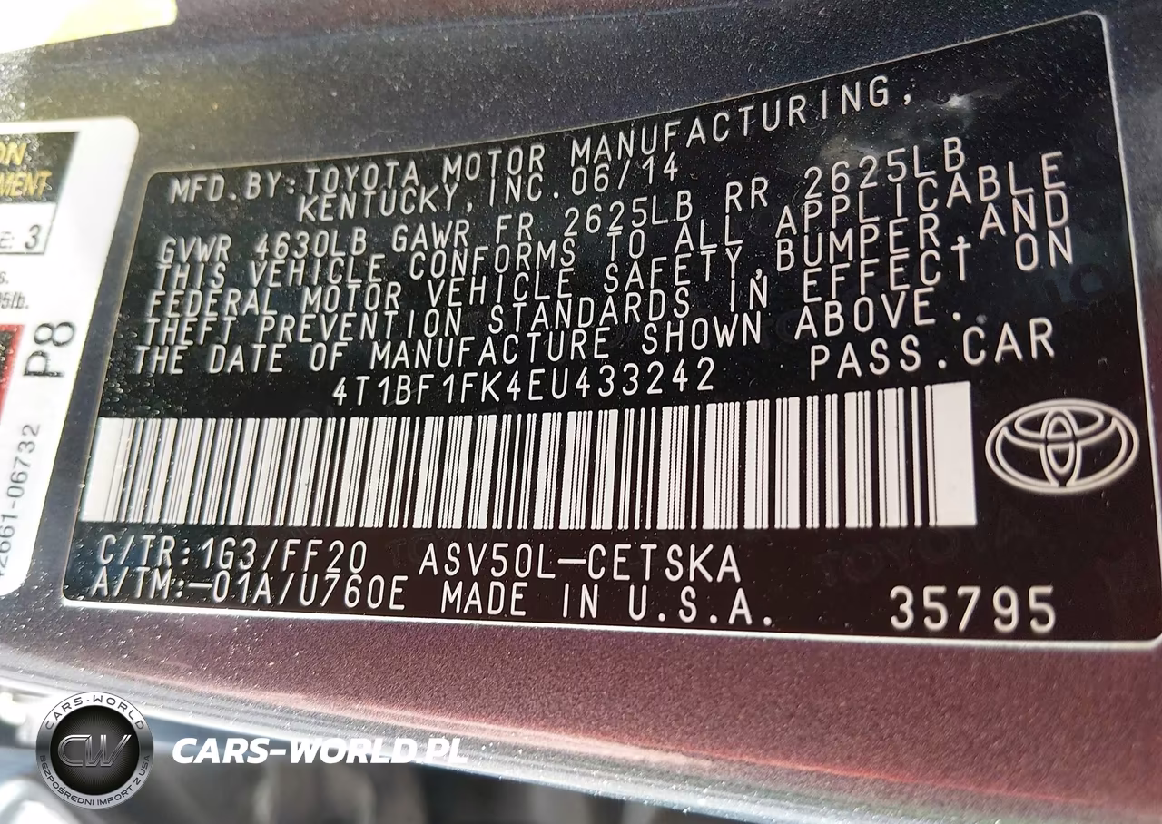 2014 Toyota Camry Se Sport VIN:4T1BF1FK4EU433242 - 9