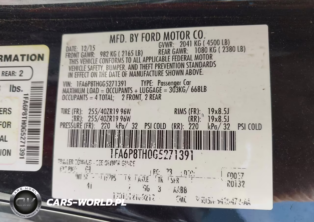 2016 Ford Mustang Ecoboost VIN:1FA6P8TH0G5271391 - 9