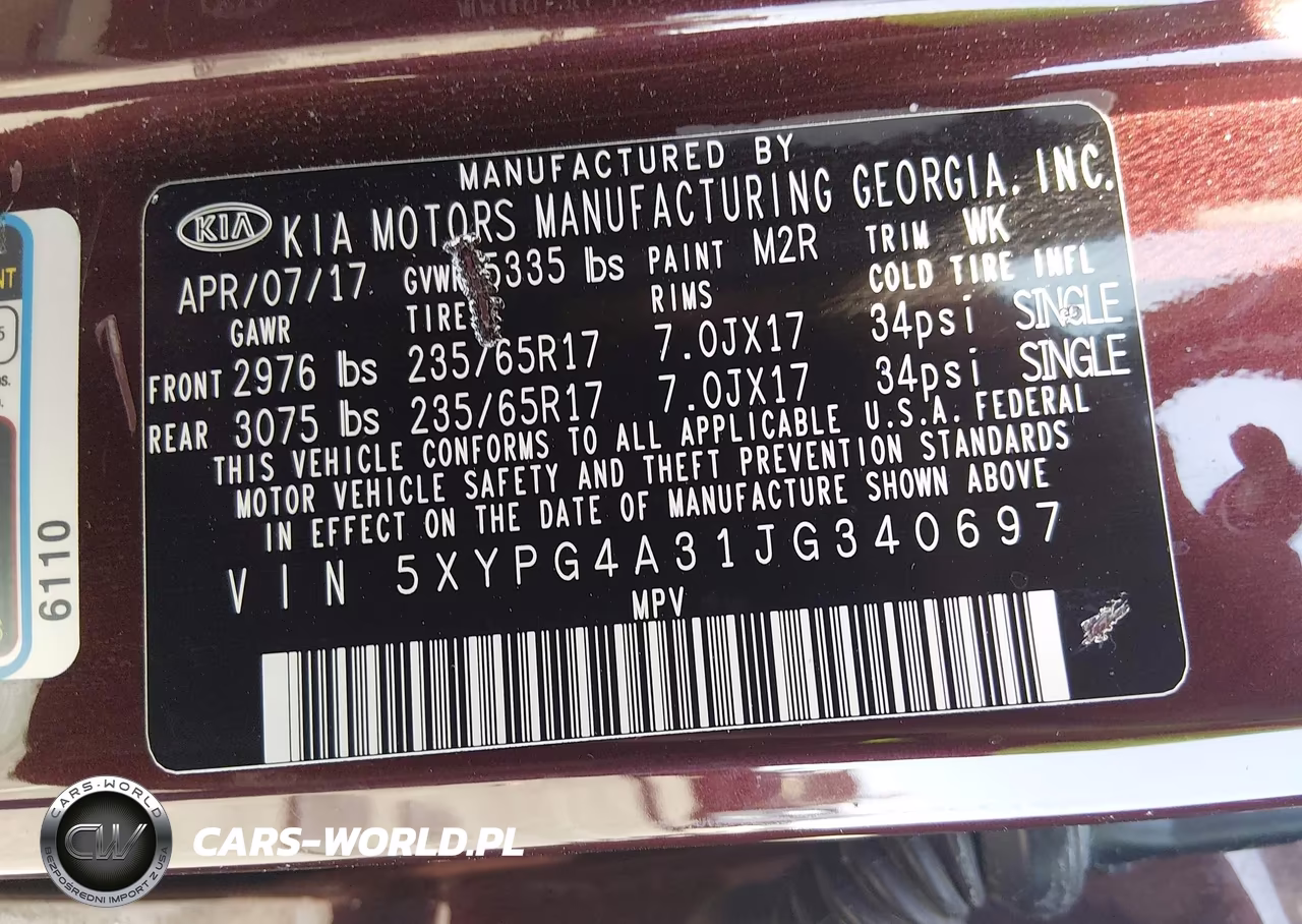 2018 Kia Sorento 2.4L Lx VIN:5XYPG4A31JG340697 - 9