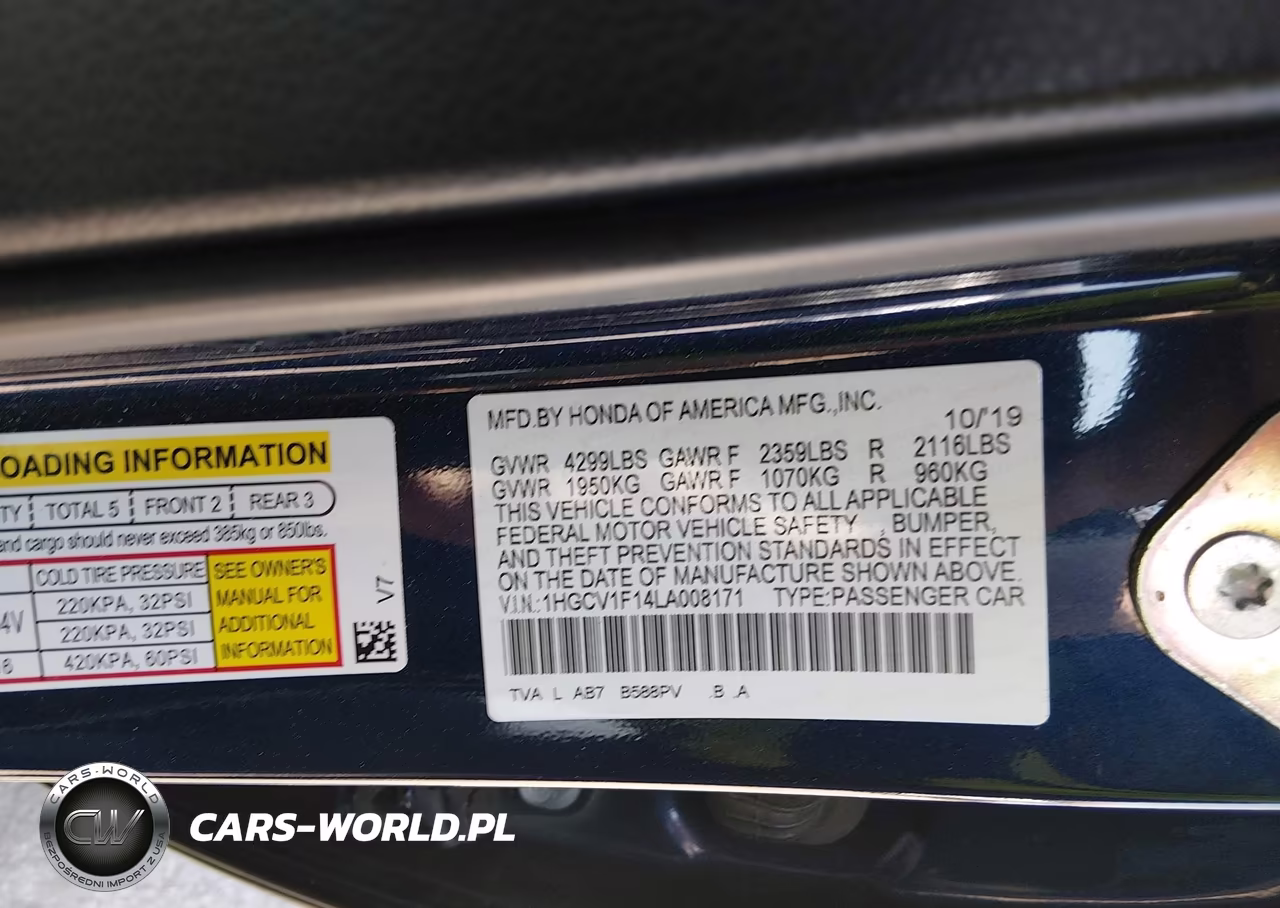 2020 Honda Accord Lx VIN:1HGCV1F14LA008171 - 9