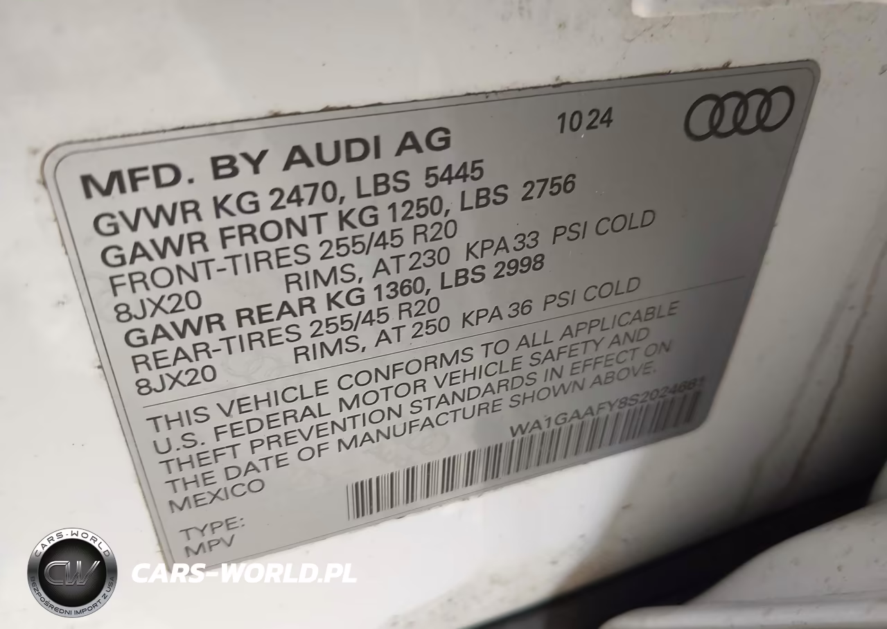 2025 Audi Q5 Premium 45 Tfsi S Line Quattro VIN:WA1GAAFY8S2024661 - 9