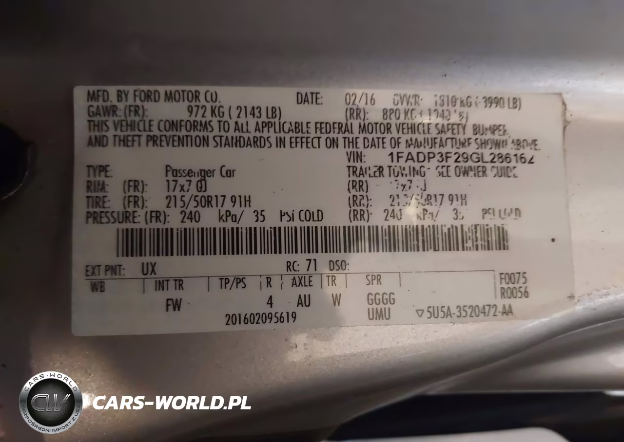 2016 Ford Focus Se VIN:1FADP3F29GL286162 - 9