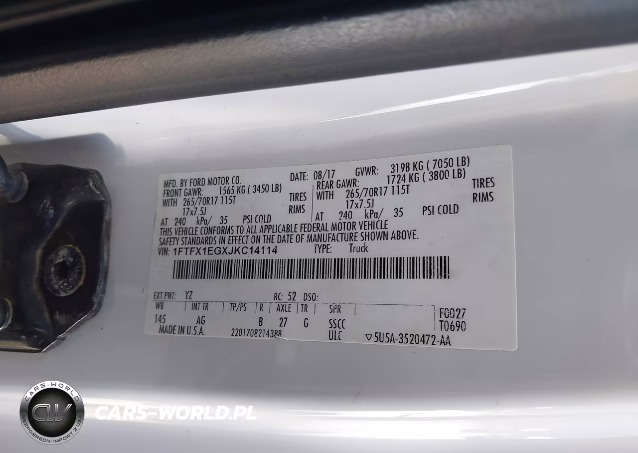 2018 Ford F-150 Xl VIN:1FTFX1EGXJKC14114 - 9