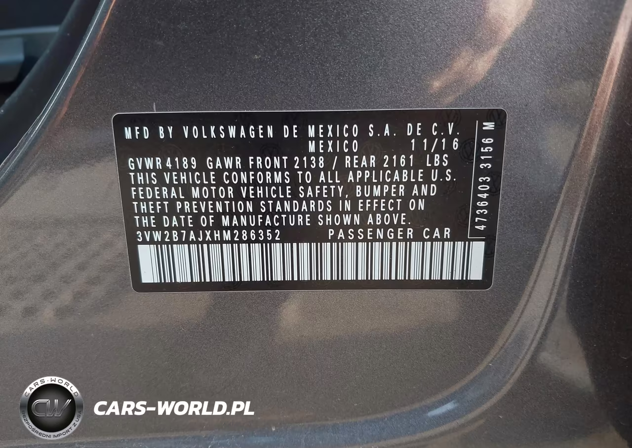 2017 Volkswagen Jetta 1.4T S VIN:3VW2B7AJXHM286352 - 9