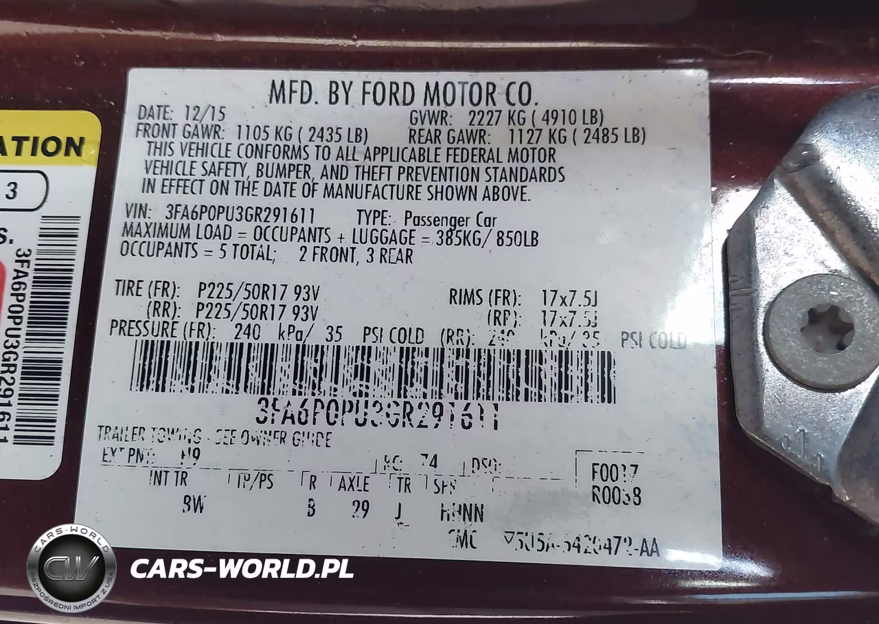 2016 Ford Fusion Energi Se Luxury VIN:3FA6P0PU3GR291611 - 9