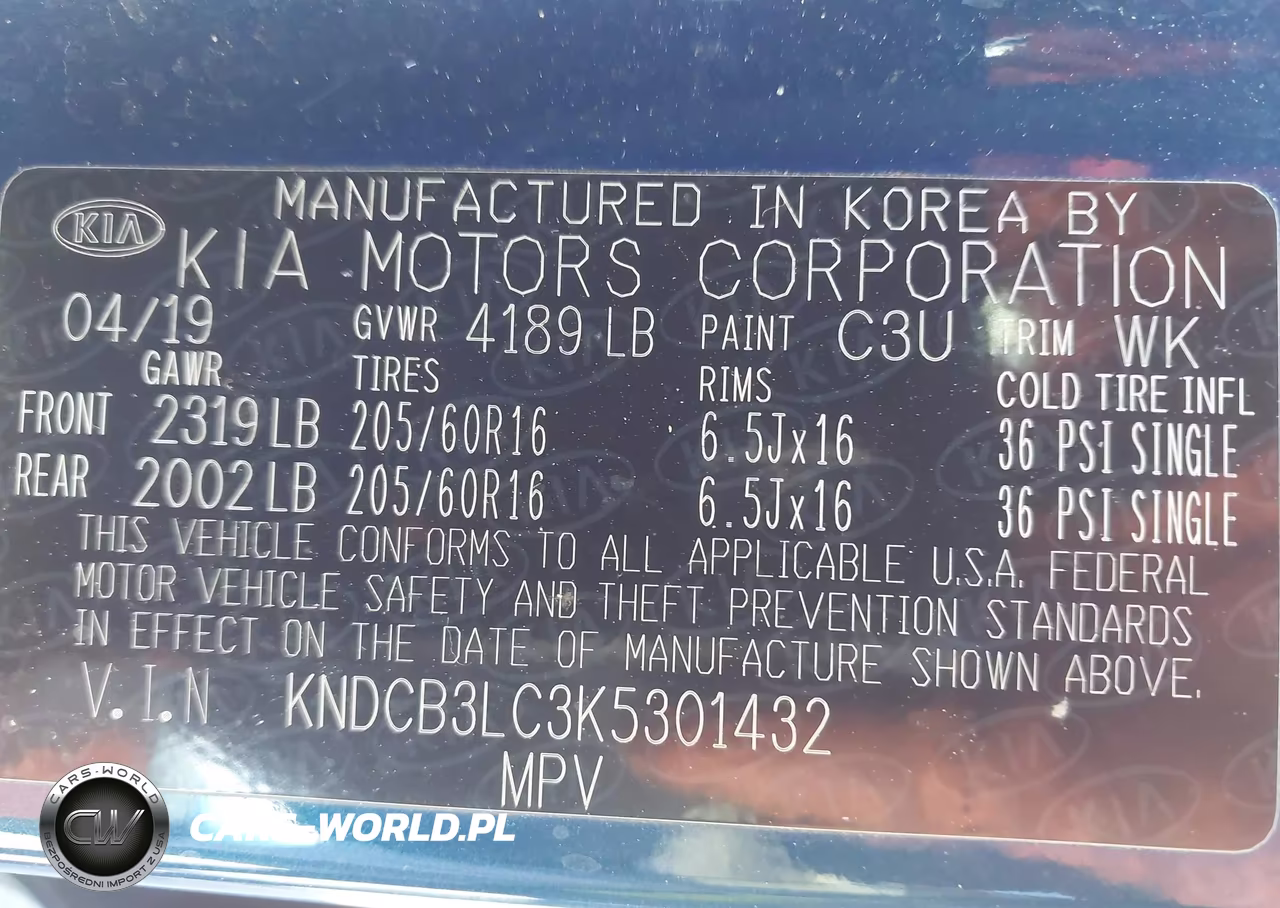 2019 Kia Niro Lx VIN:KNDCB3LC3K5301432 - 9