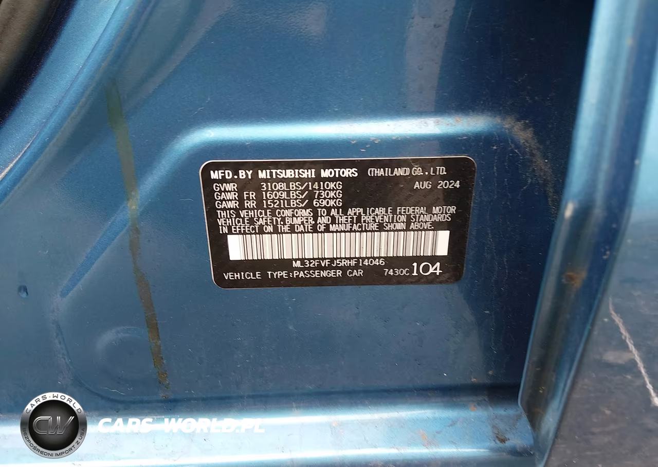 2024 Mitsubishi Mirage G4 Se VIN:ML32FVFJ5RHF14046 - 9