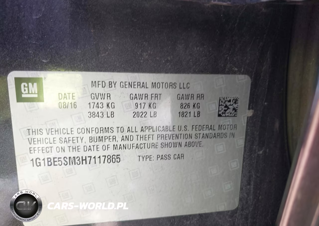 2017 Chevrolet Cruze Lt Auto VIN:1G1BE5SM3H7117865 - 9