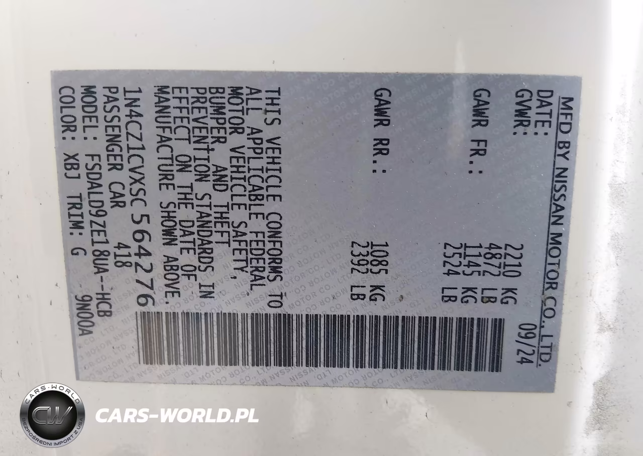 2025 Nissan Leaf Sv Plus VIN:1N4CZ1CVXSC564276 - 9