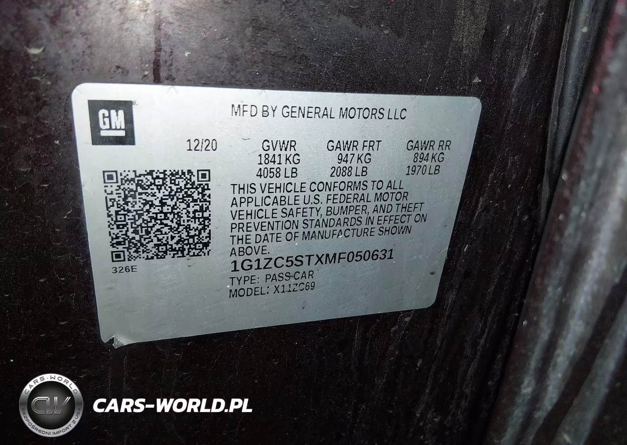 2021 Chevrolet Malibu Fwd 1Fl VIN:1G1ZC5STXMF050631 - 9