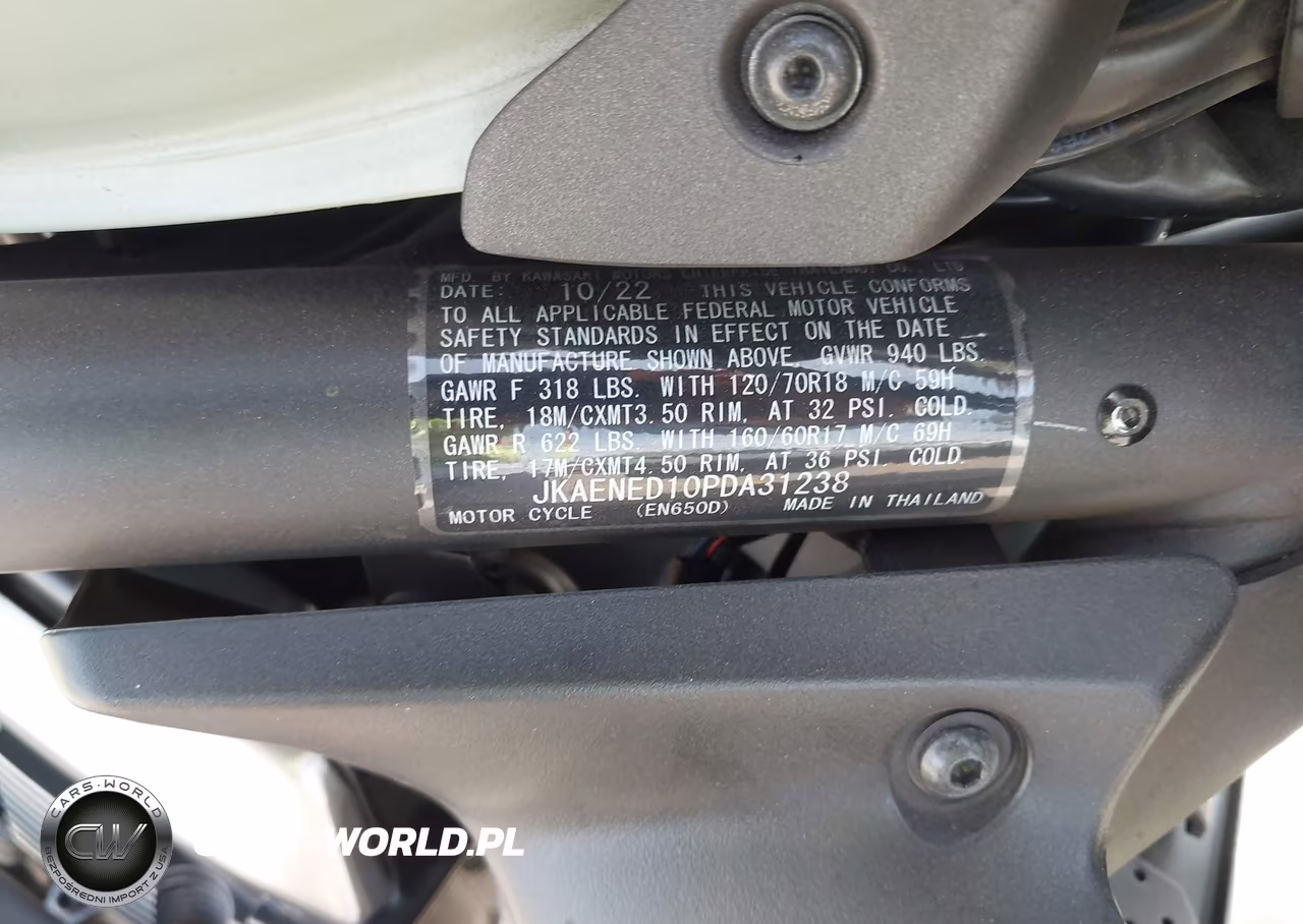 2023 Kawasaki En650 D VIN:JKAENED10PDA31238 - 10