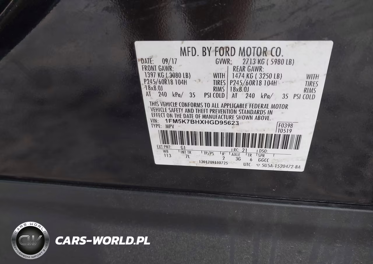 2017 Ford Explorer VIN:1FM5K7BHXHGD95623 - 9