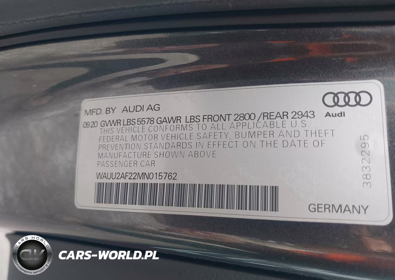 2021 Audi A7 Sportback Premium Plus 55 Tfsi Quattro S Tronic VIN:WAUU2AF22MN015762 - 9