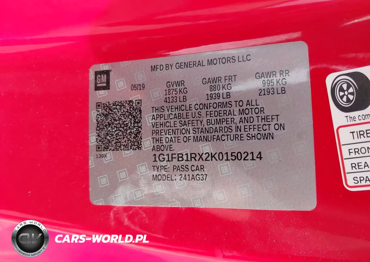 2019 Chevrolet Camaro 1Lt VIN:1G1FB1RX2K0150214 - 9