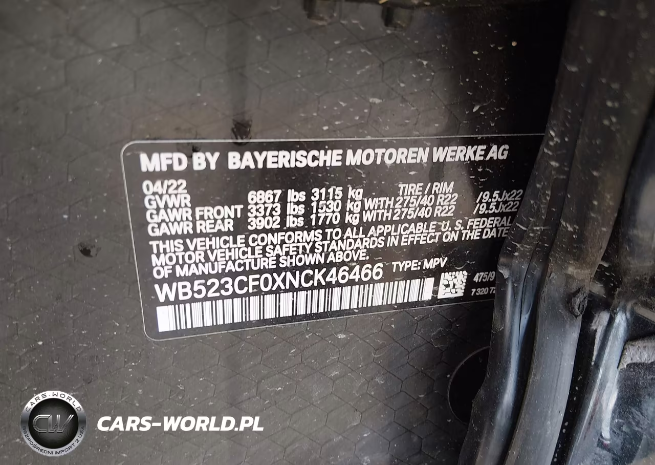 2022 BMW Ix xDrive50 VIN:WB523CF0XNCK46466 - 9