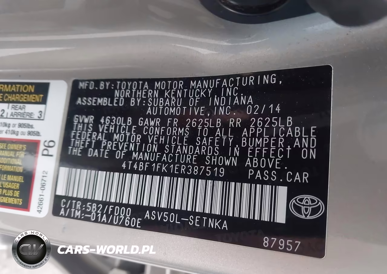 2014 Toyota Camry Le VIN:4T4BF1FK1ER387519 - 9