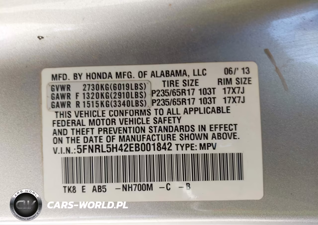 2014 Honda Odyssey Ex VIN:5FNRL5H42EB001842 - 9