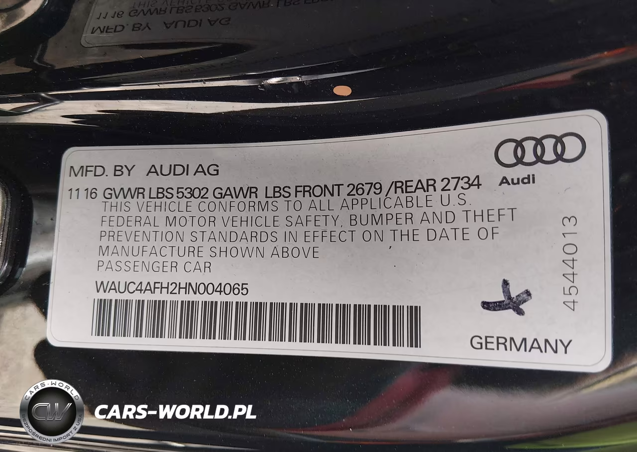 2017 Audi S5 3.0T VIN:WAUC4AFH2HN004065 - 9