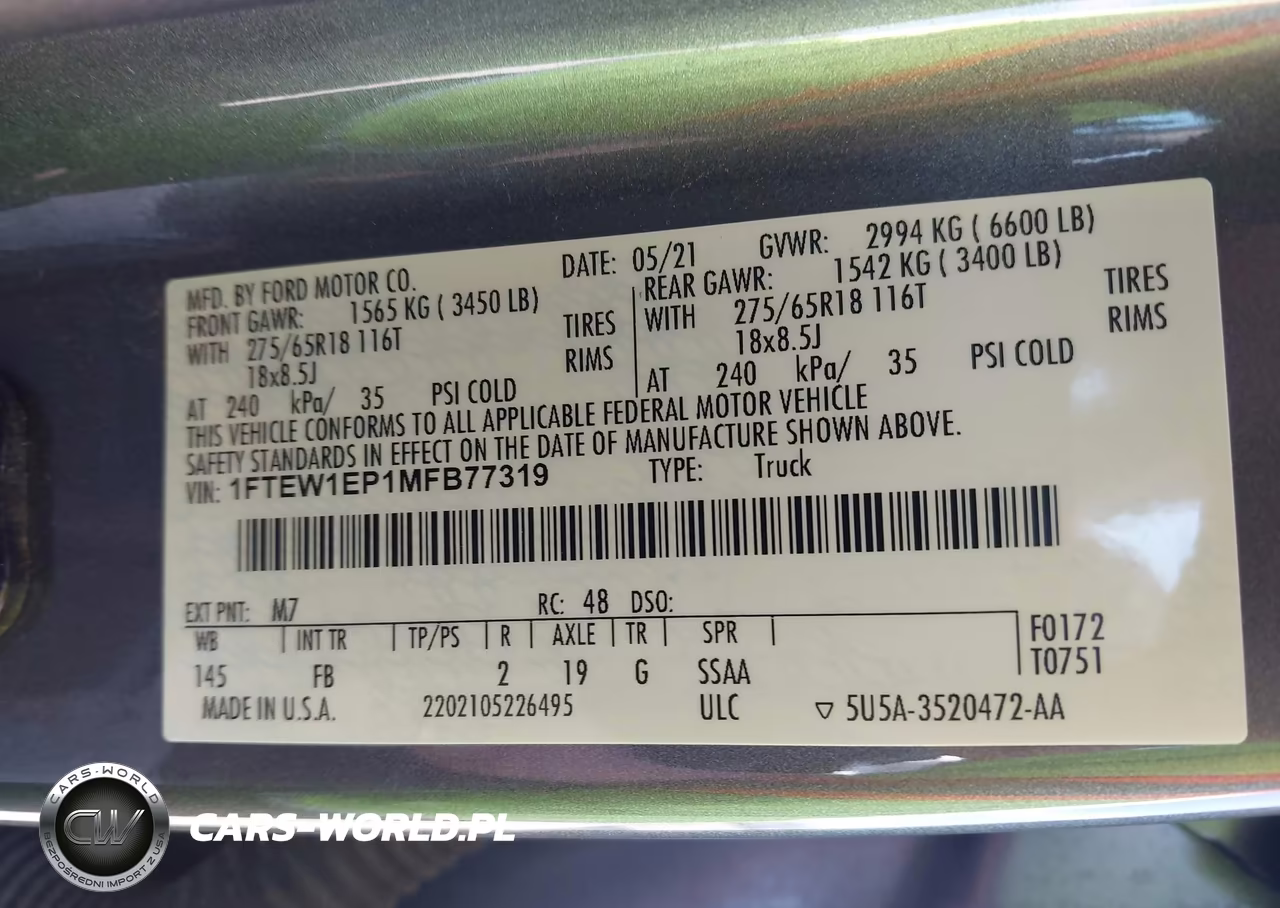 2021 Ford F-150 Xlt VIN:1FTEW1EP1MFB77319 - 9