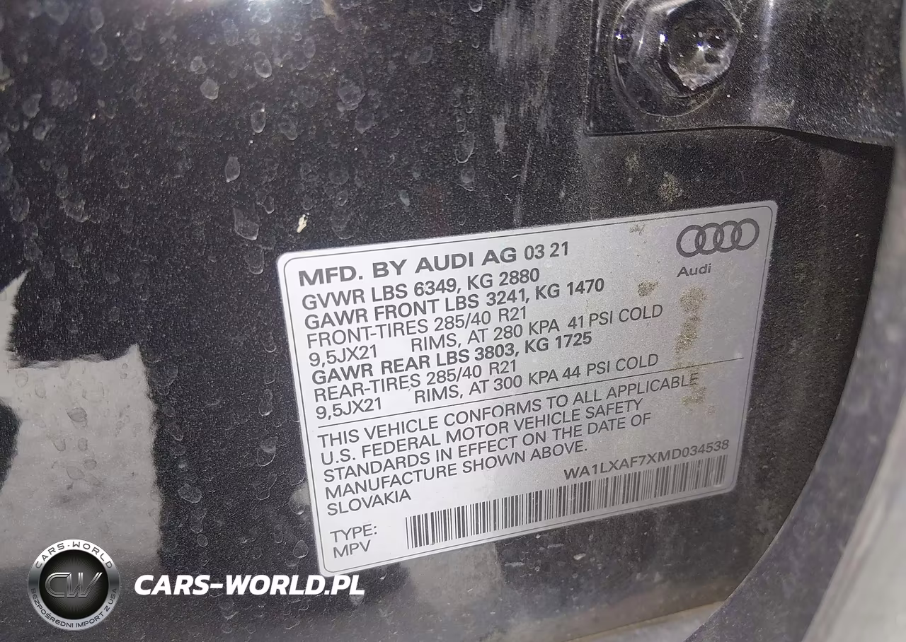 2021 Audi Q7 Premium Plus 55 Tfsi Quattro Tiptronic VIN:WA1LXAF7XMD034538 - 9