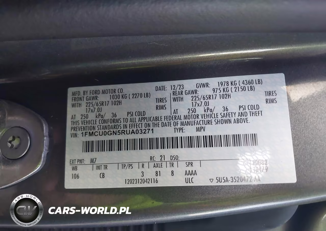 2024 Ford Escape Active VIN:1FMCU0GN5RUA03271 - 9