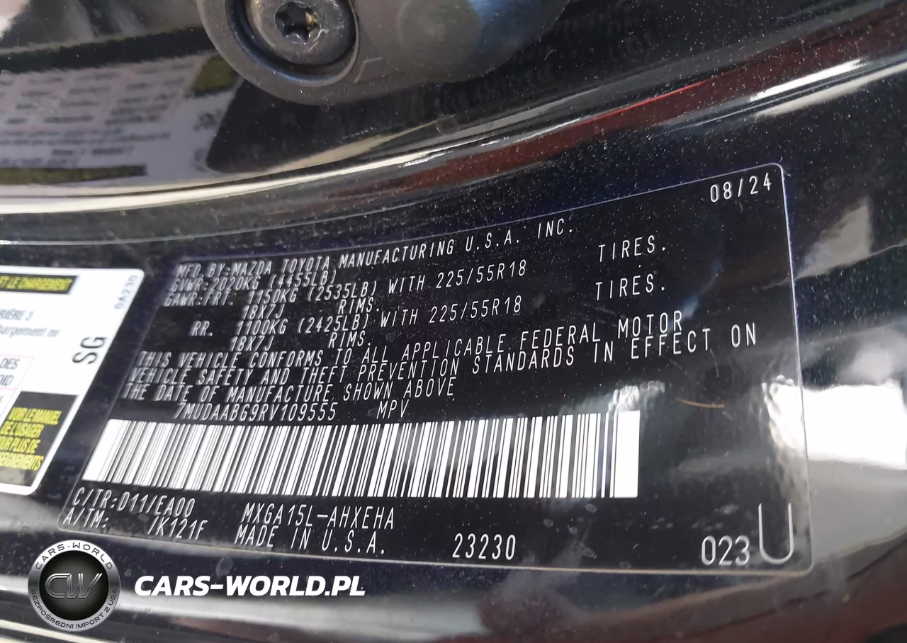 2024 Toyota Corolla Cross Xle VIN:7MUDAABG9RV109555 - 9