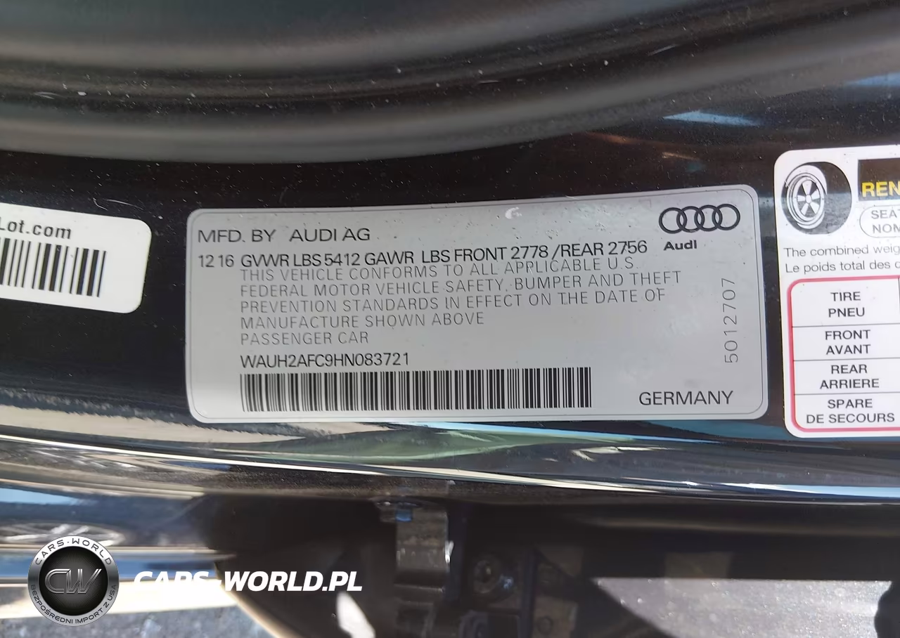2017 Audi A6 3.0T Premium Plus VIN:WAUH2AFC9HN083721 - 9
