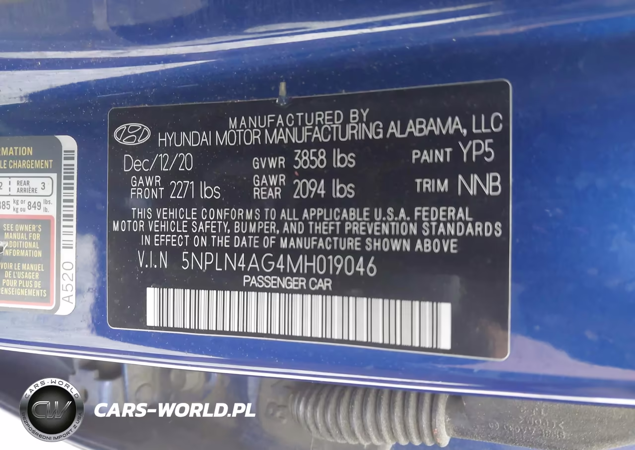 2021 Hyundai Elantra Sel VIN:5NPLN4AG4MH019046 - 9