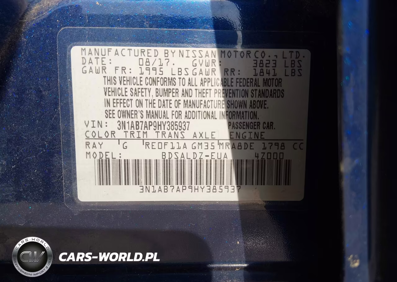 2017 Nissan Sentra Sv VIN:3N1AB7AP9HY385937 - 9