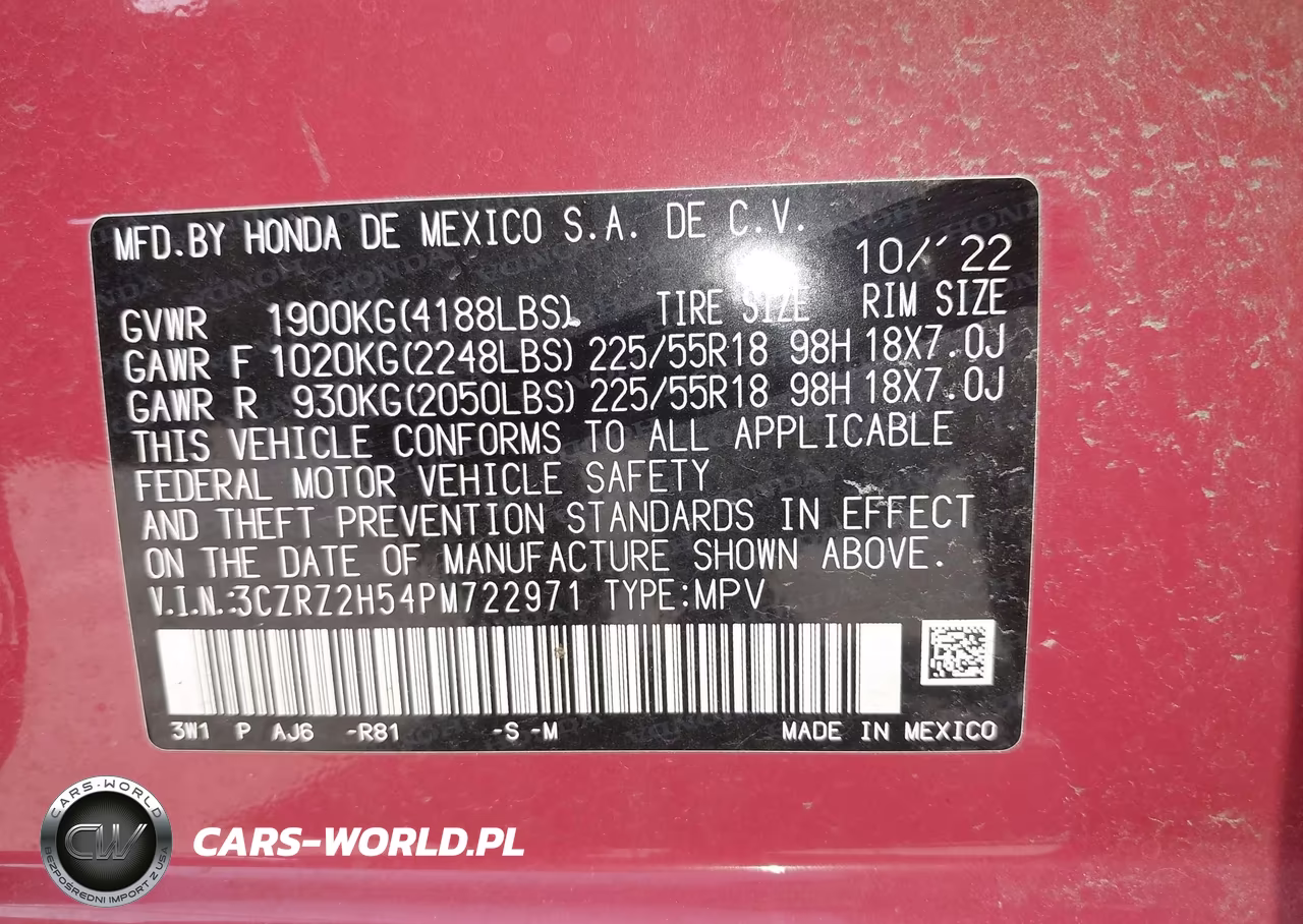 2023 Honda Hr-V Awd Sport VIN:3CZRZ2H54PM722971 - 9