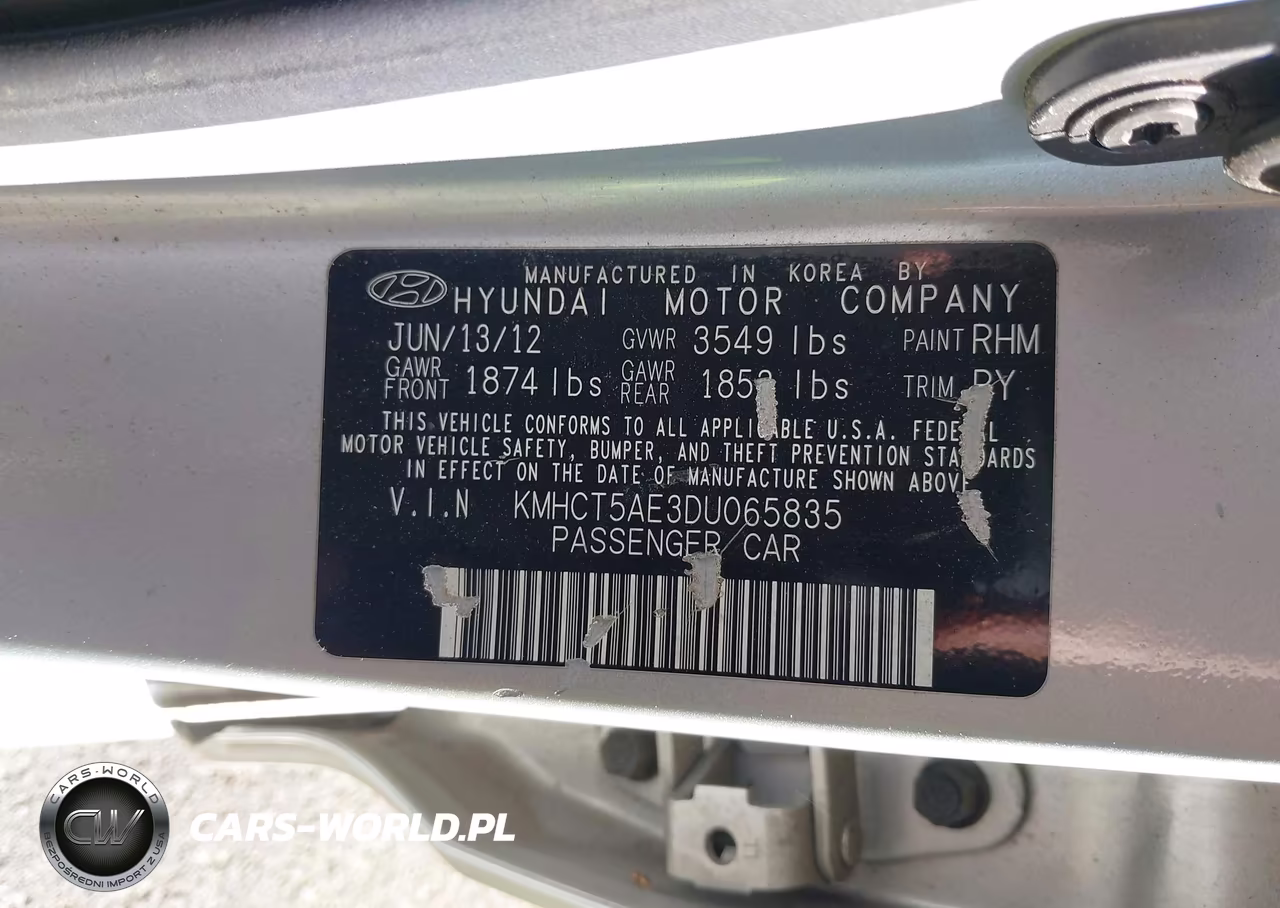 2013 Hyundai Accent Gs VIN:KMHCT5AE3DU065835 - 9