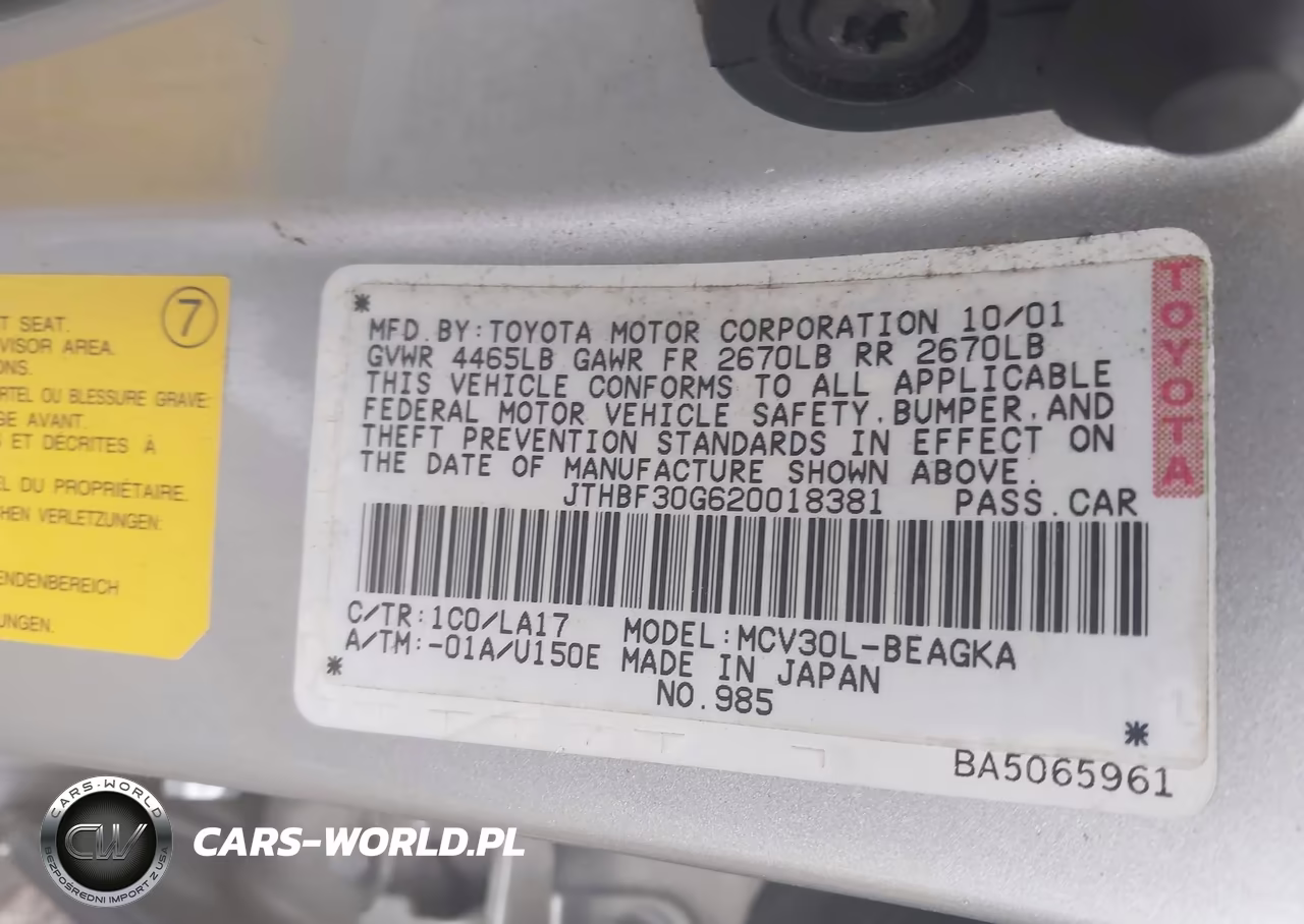 2002 Lexus Es 300 VIN:JTHBF30G620018381 - 9