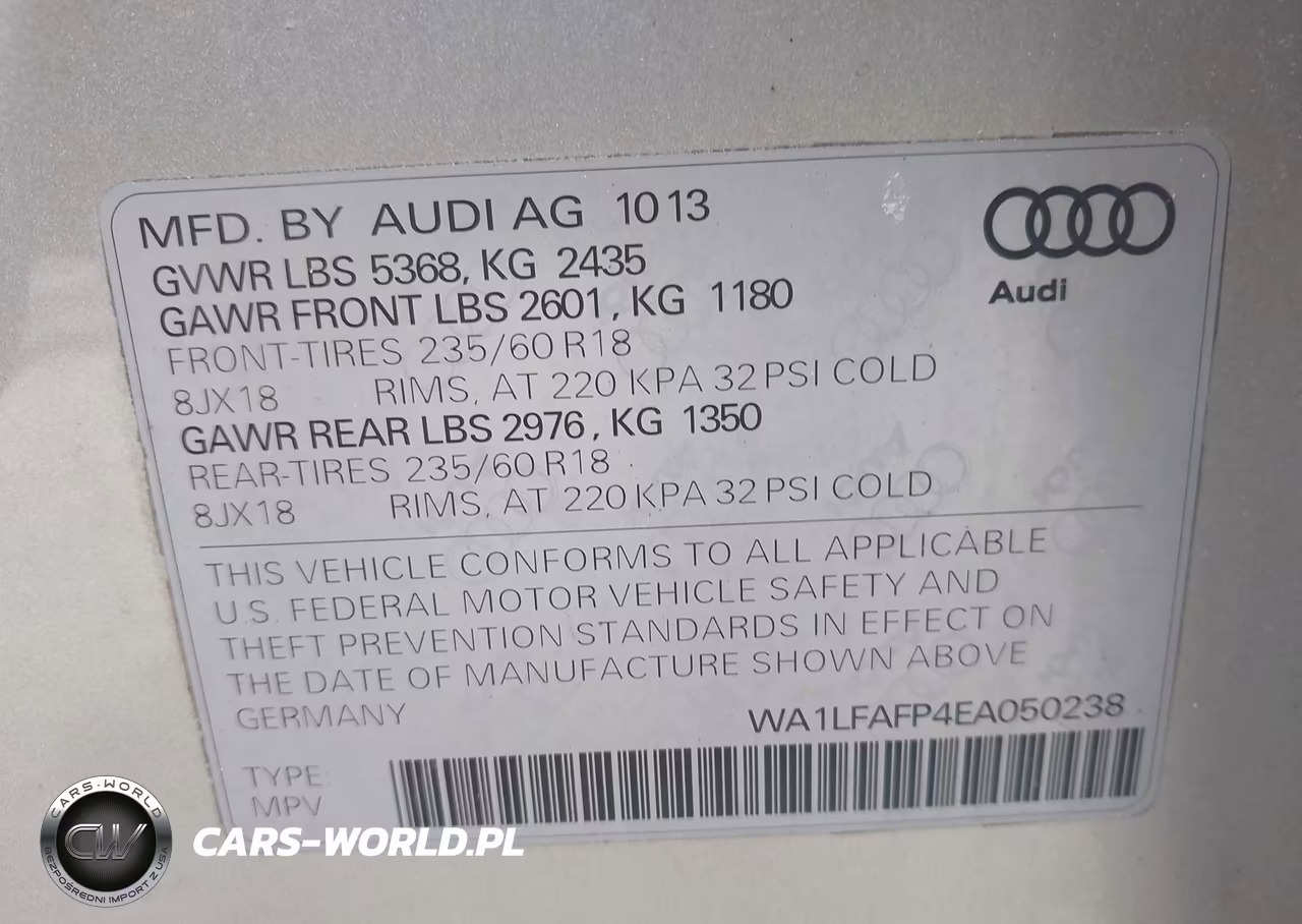 2014 Audi Q5 2.0T Premium VIN:WA1LFAFP4EA050238 - 9