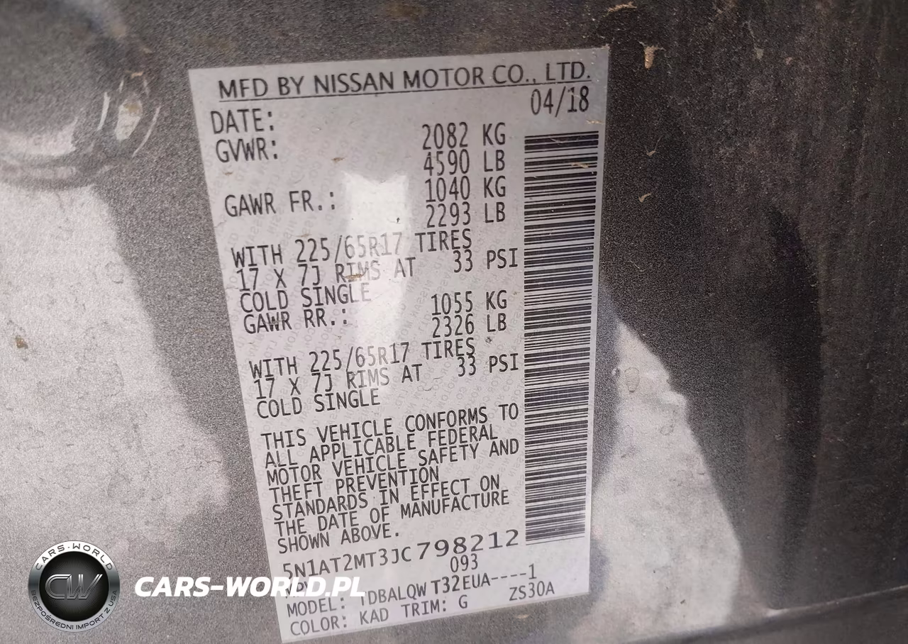 2018 Nissan Rogue Sv VIN:5N1AT2MT3JC798212 - 9