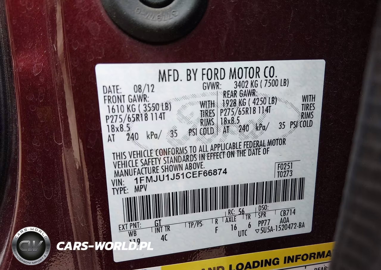 2012 Ford Expedition Xlt-King Ranch VIN:1FMJU1J51CEF66874 - 9