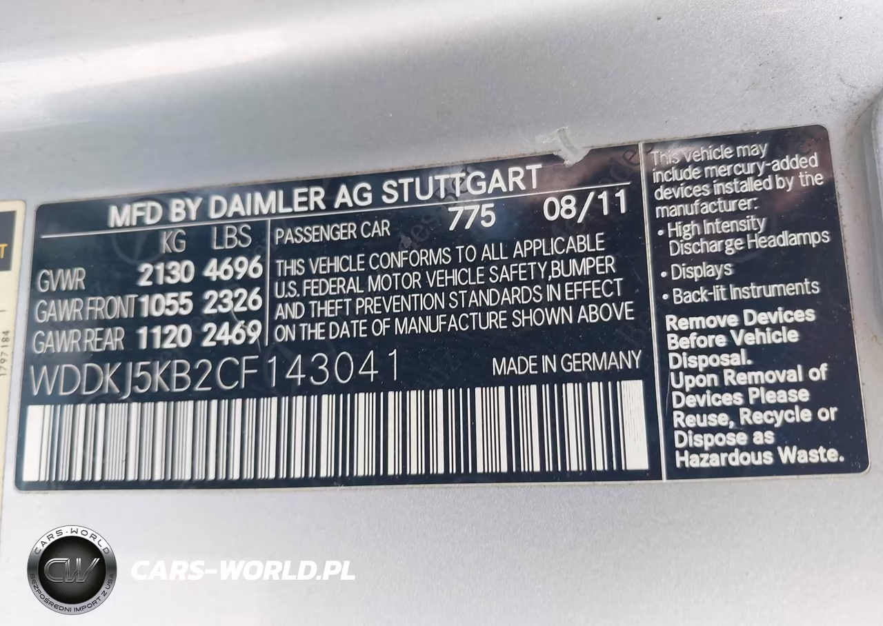 2012 Mercedes-Benz E 350 VIN:WDDKJ5KB2CF143041 - 9