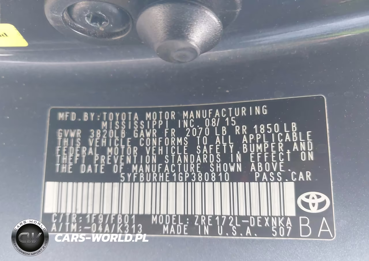 2016 Toyota Corolla Le VIN:5YFBURHE1GP380810 - 9