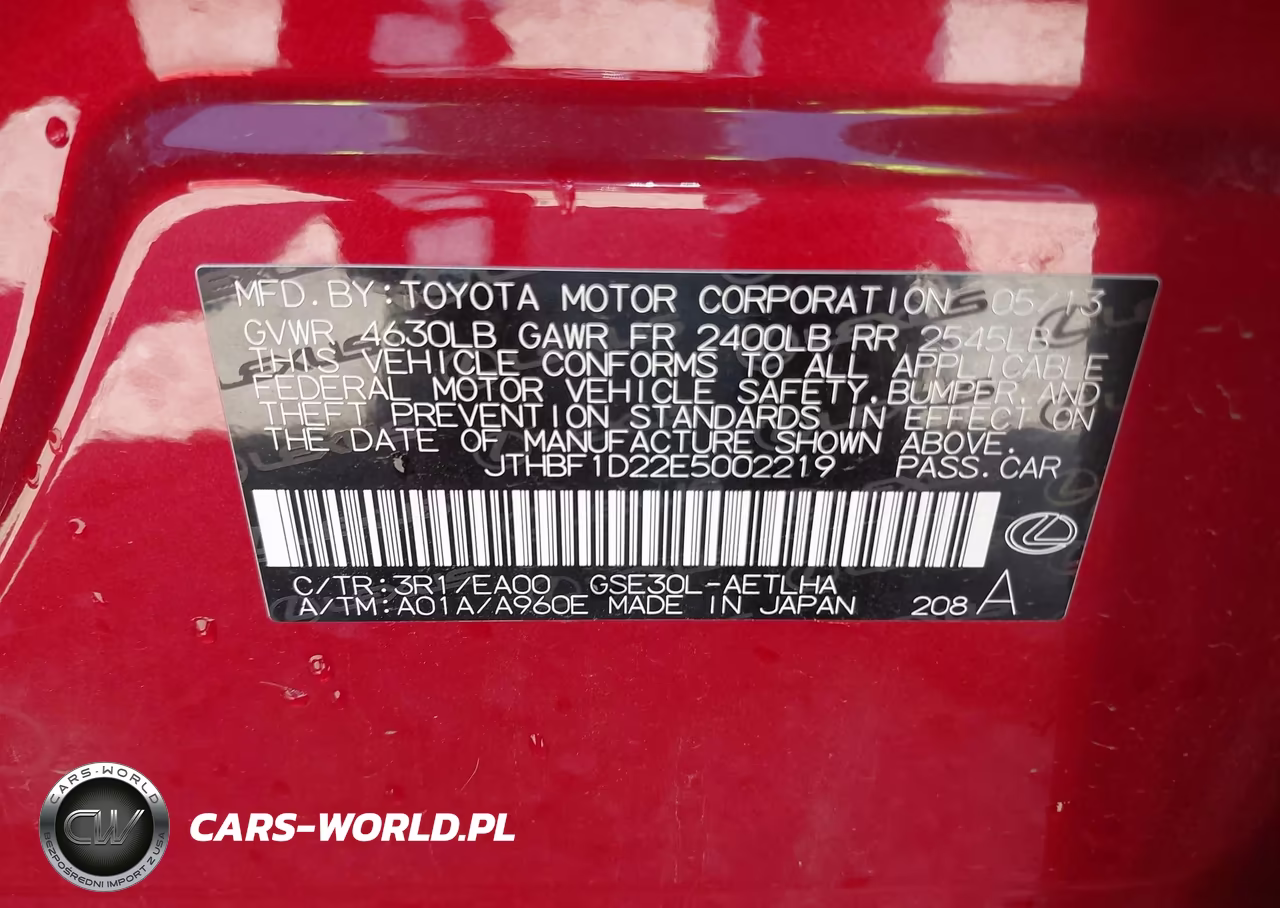 2014 Lexus Is 250 VIN:JTHBF1D22E5002219 - 9