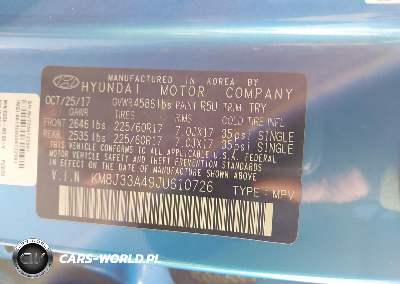 2018 Hyundai Tucson Sel VIN:KM8J33A49JU610726 - 9