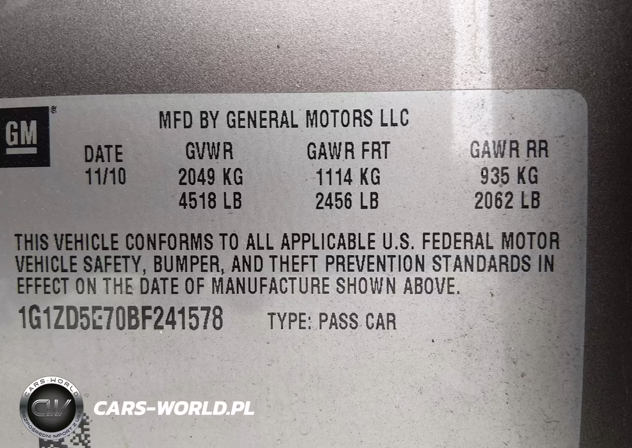2011 Chevrolet Malibu 2Lt VIN:1G1ZD5E70BF241578 - 9
