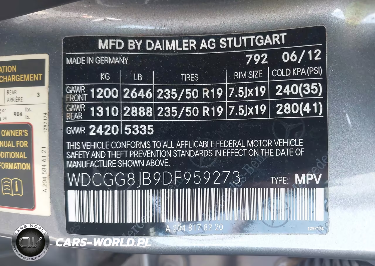 2013 Mercedes-Benz Glk 350 4Matic VIN:WDCGG8JB9DF959273 - 9