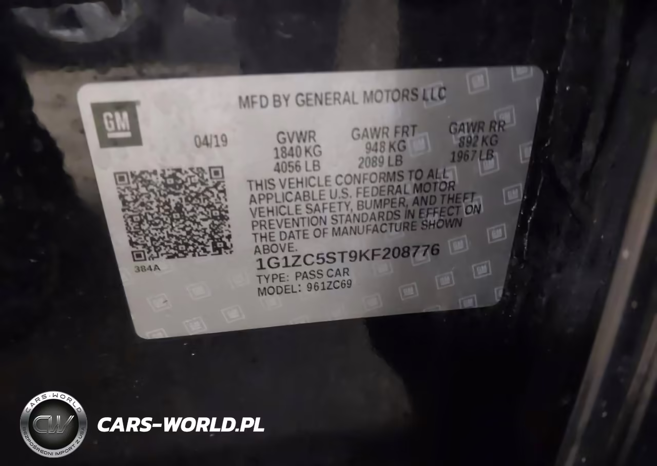 2019 Chevrolet Malibu 1Fl VIN:1G1ZC5ST9KF208776 - 9
