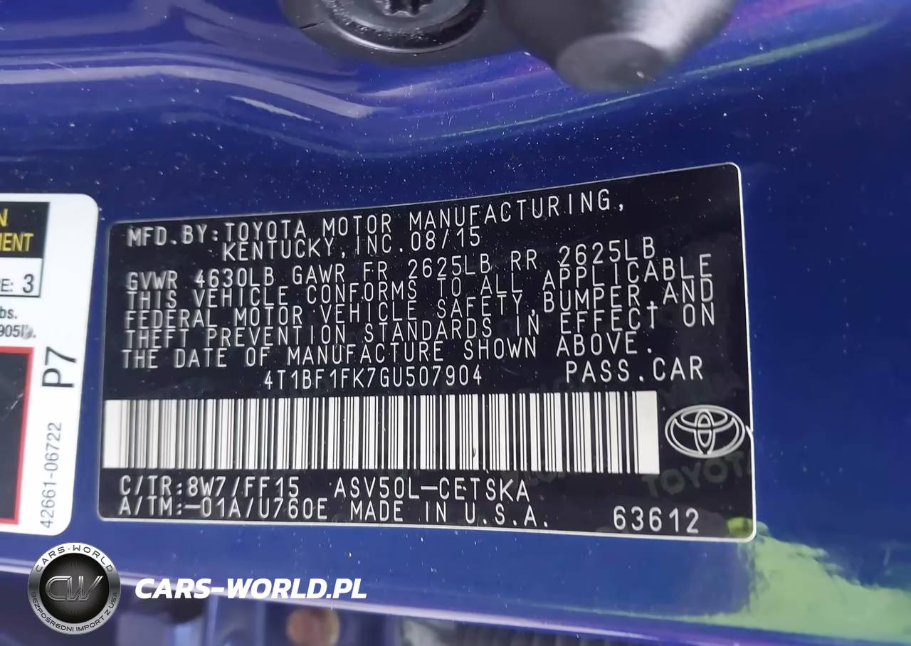 2016 Toyota Camry Se VIN:4T1BF1FK7GU507904 - 9