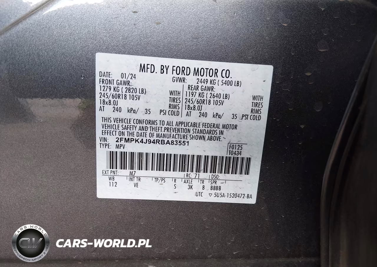 2024 Ford Edge Sel-St-Line VIN:2FMPK4J94RBA83551 - 9
