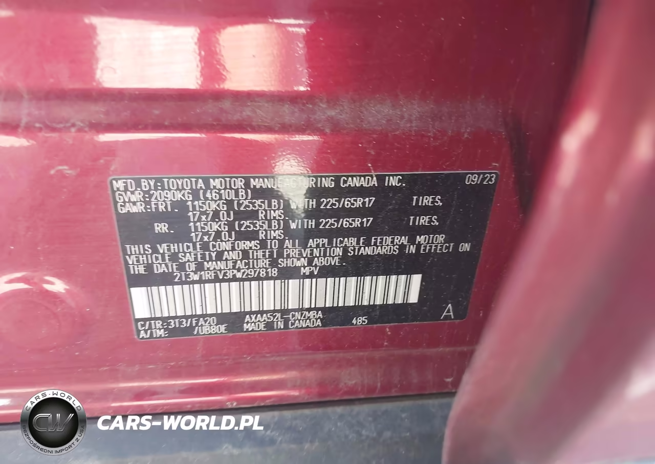 2023 Toyota Rav4 Xle VIN:2T3W1RFV3PW297818 - 9