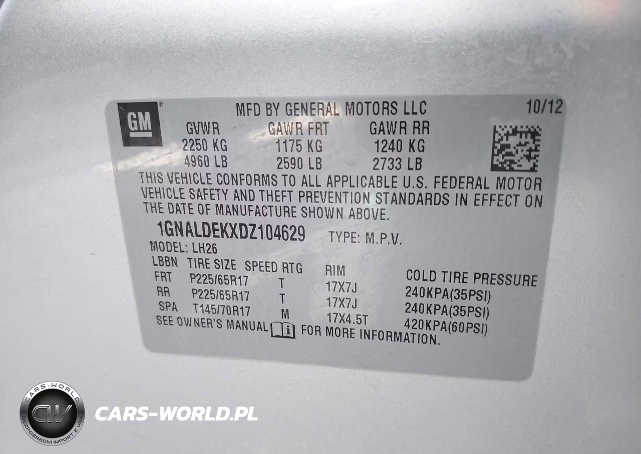 2013 Chevrolet Equinox 1Lt VIN:1GNALDEKXDZ104629 - 9