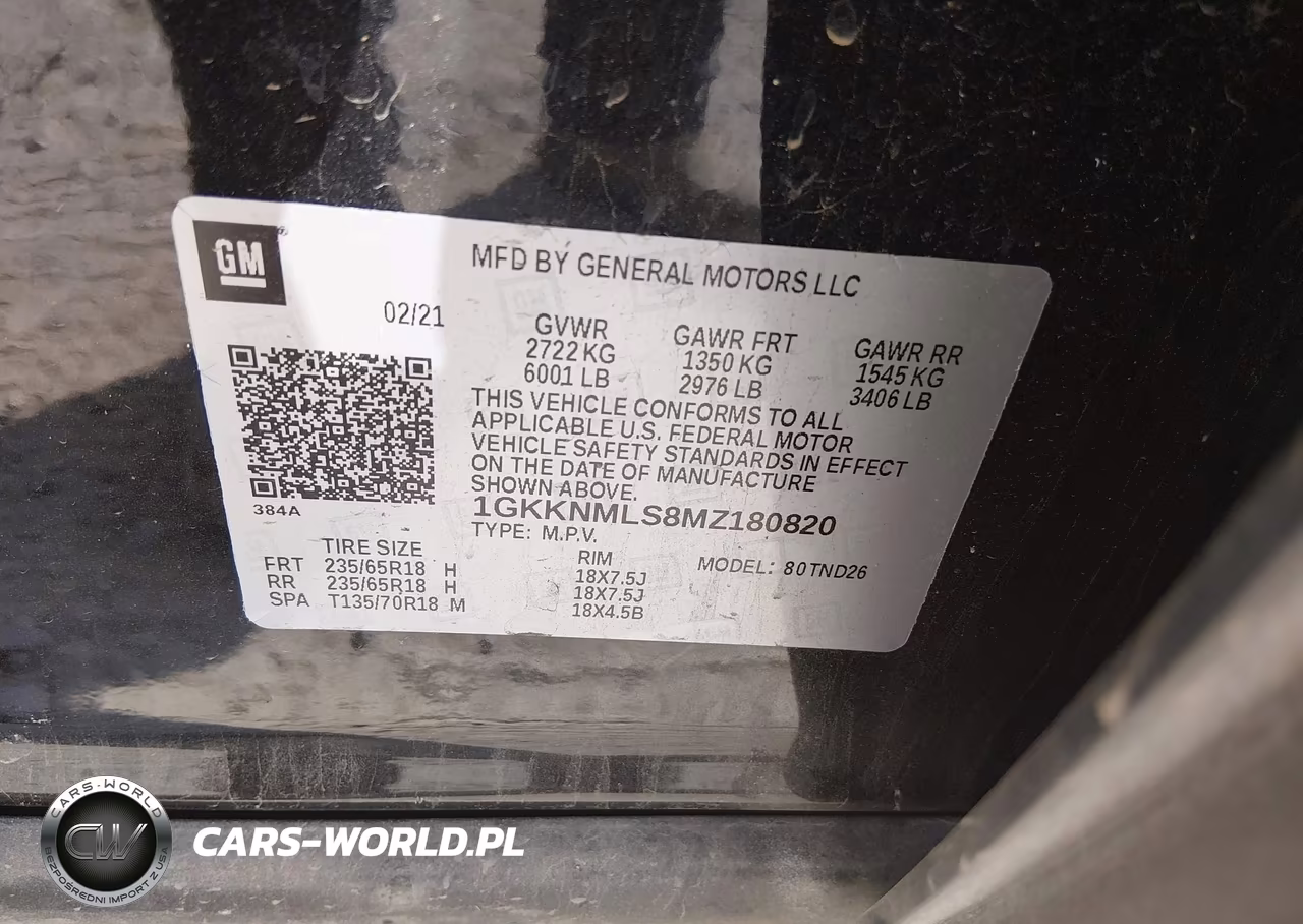 2021 GMC Acadia Fwd Slt VIN:1GKKNMLS8MZ180820 - 9