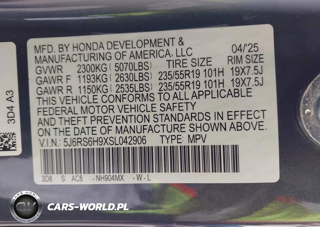 2025 Honda Cr-V Hybrid Sport Touring VIN:5J6RS6H9XSL042906 - 9